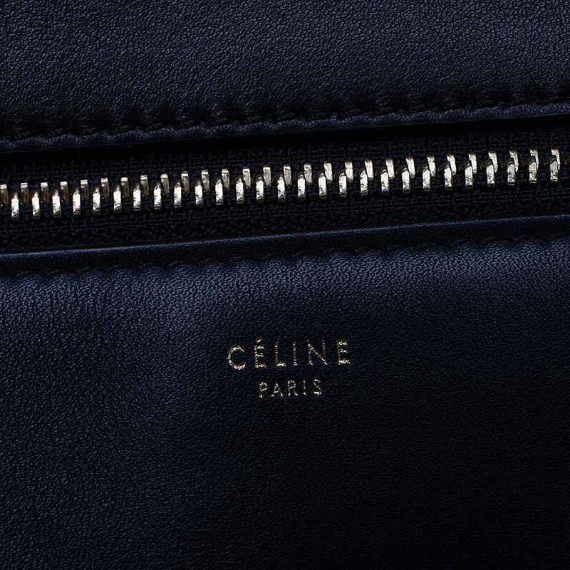 Celine Navy Blue/Black Leather Large Edge Bag 3