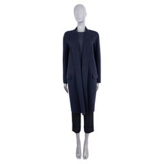 CELINE navy blue cashmere COCOON Coat Jacket 34 XXS