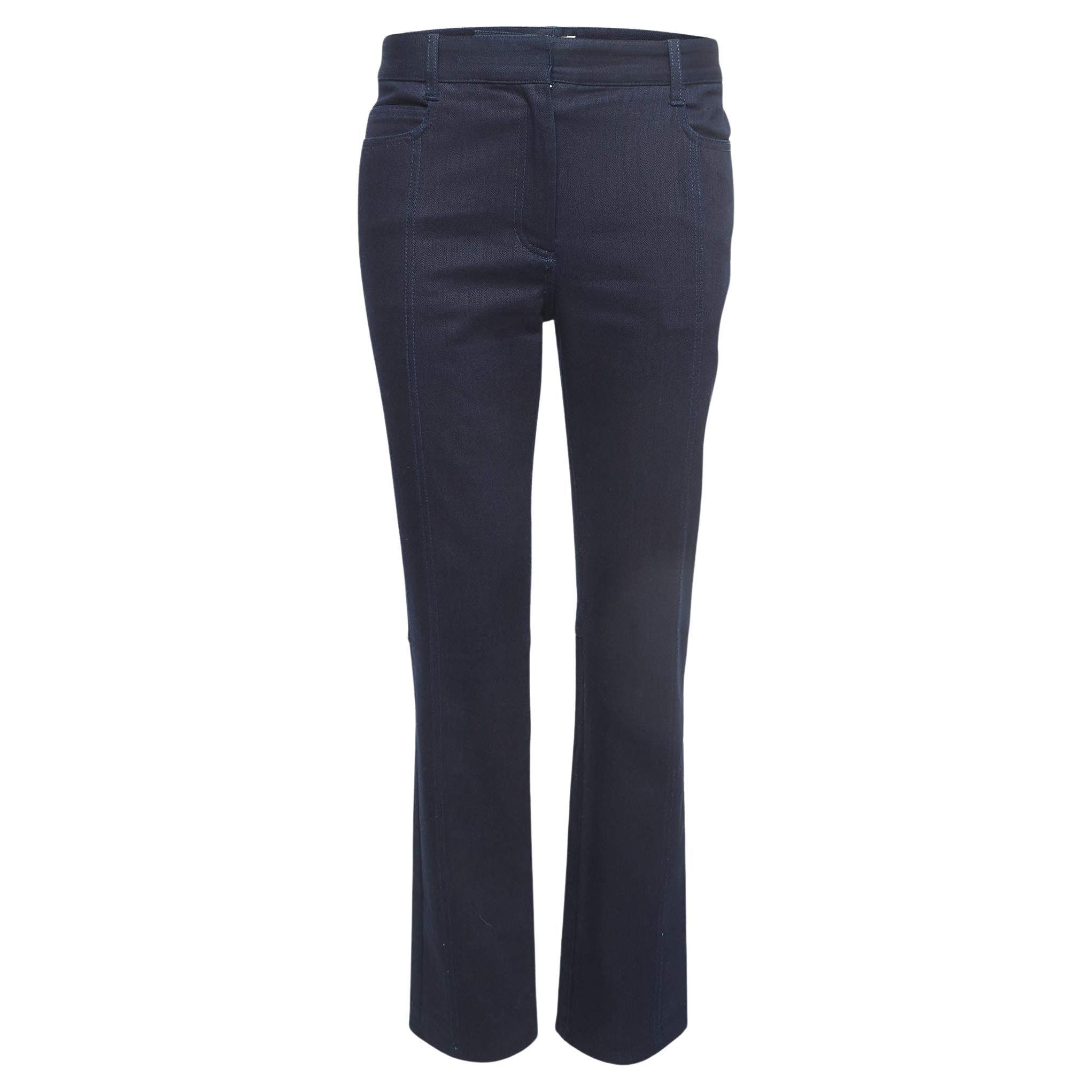 Celine Navy Blue Denim Straight Leg Jeans M Waist 30'' For Sale