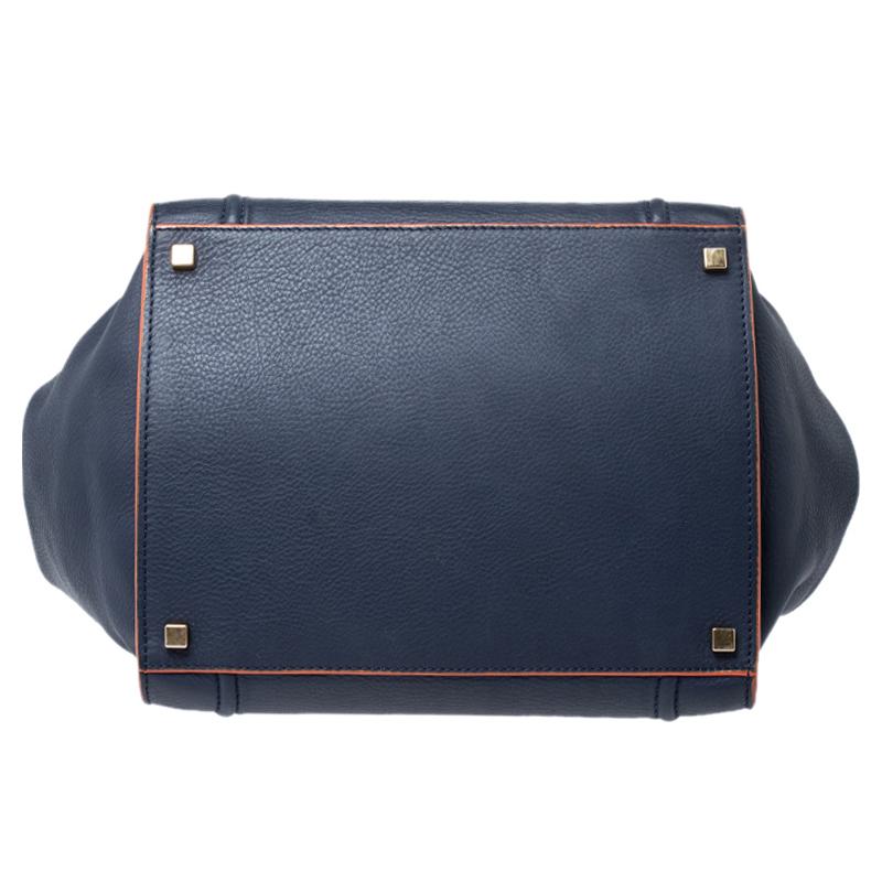 Celine Navy Blue Leather Medium Phantom Luggage Tote 1