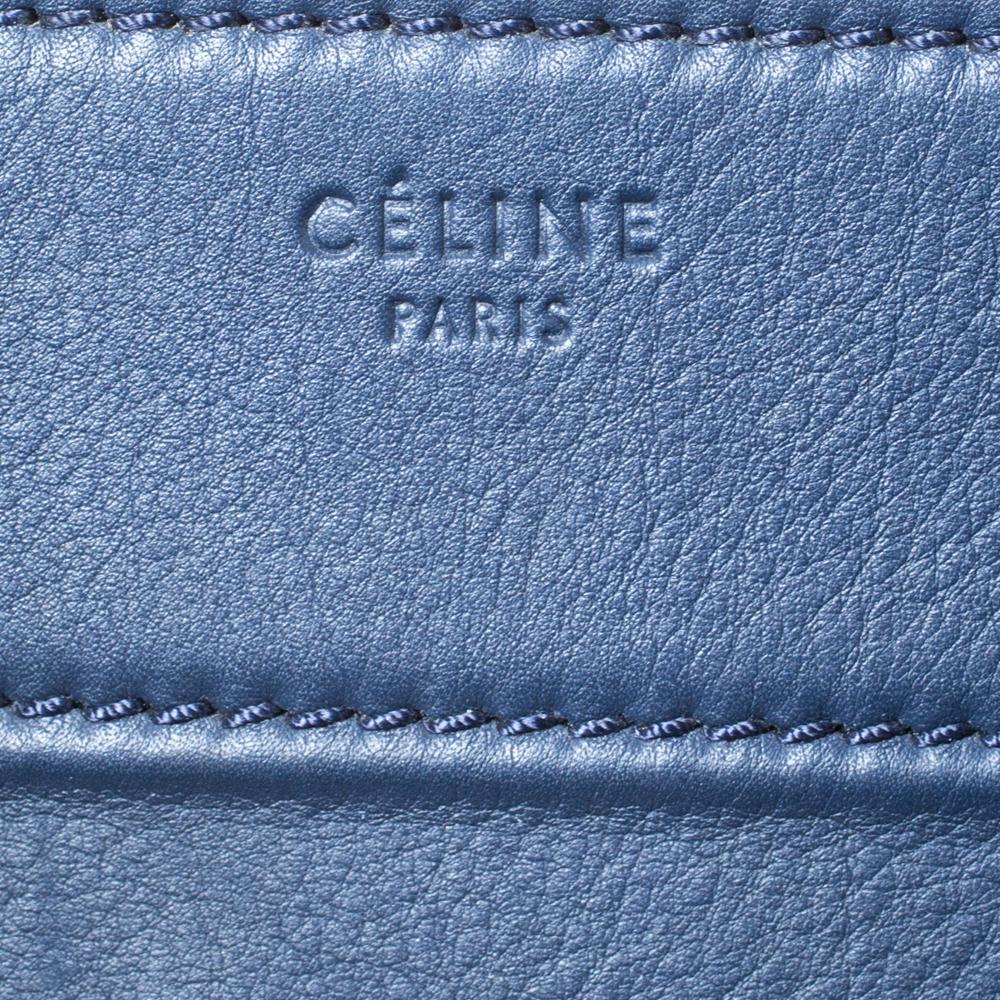 Women's Celine Navy Blue Leather Medium Phantom Luggage Tote