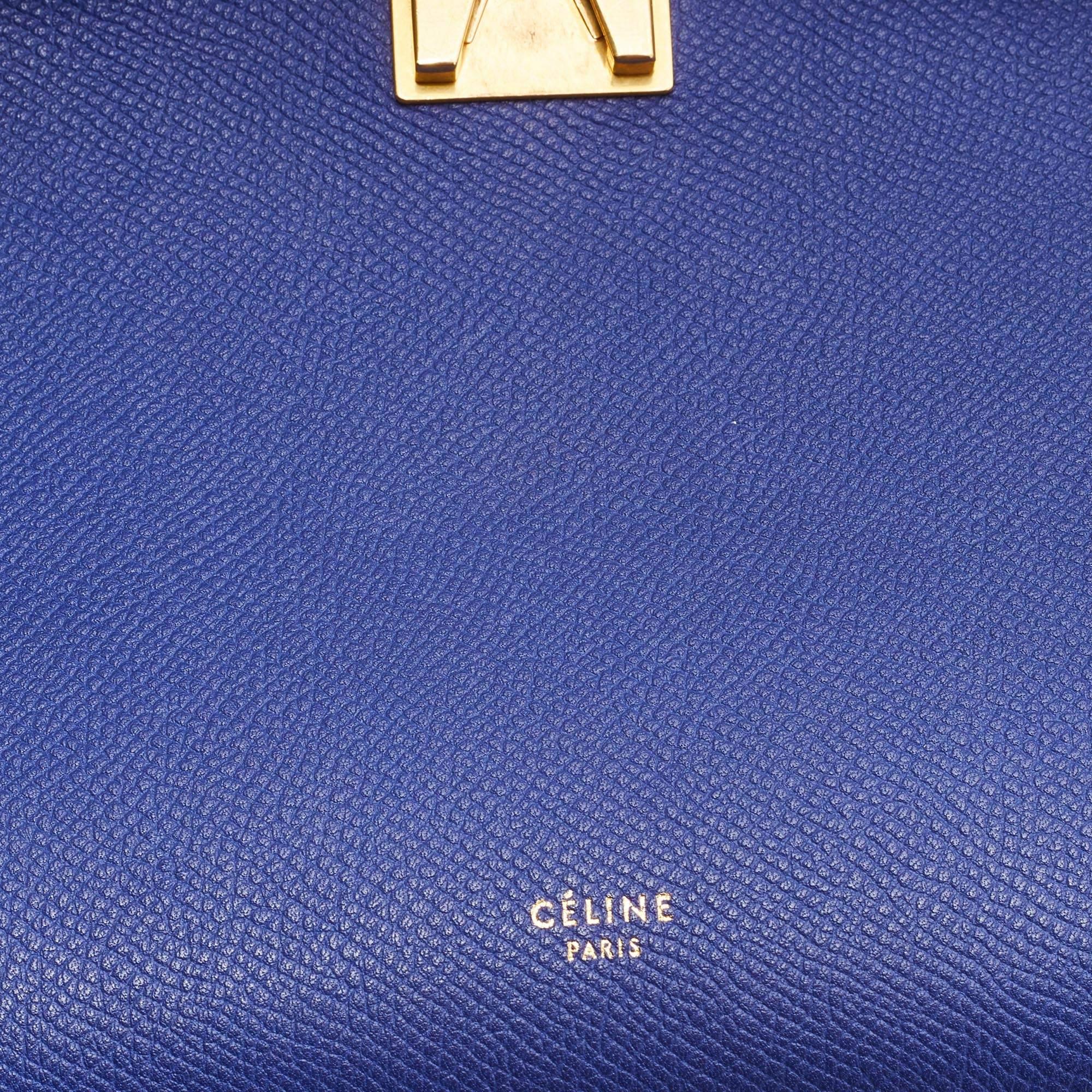 Celine Navy Blue Leather Mini Belt Top Handle Bag 6