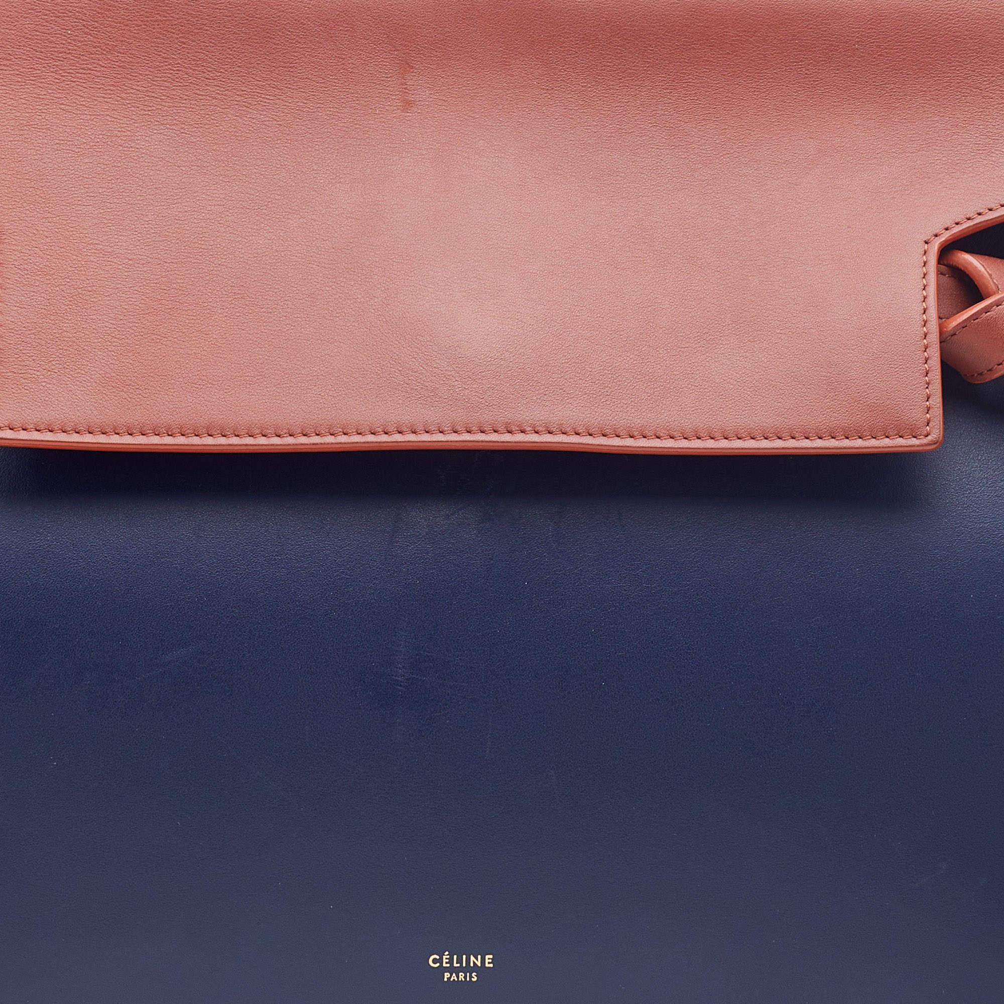 Celine Navy Blue Leather Mini Belt Top Handle Bag 2