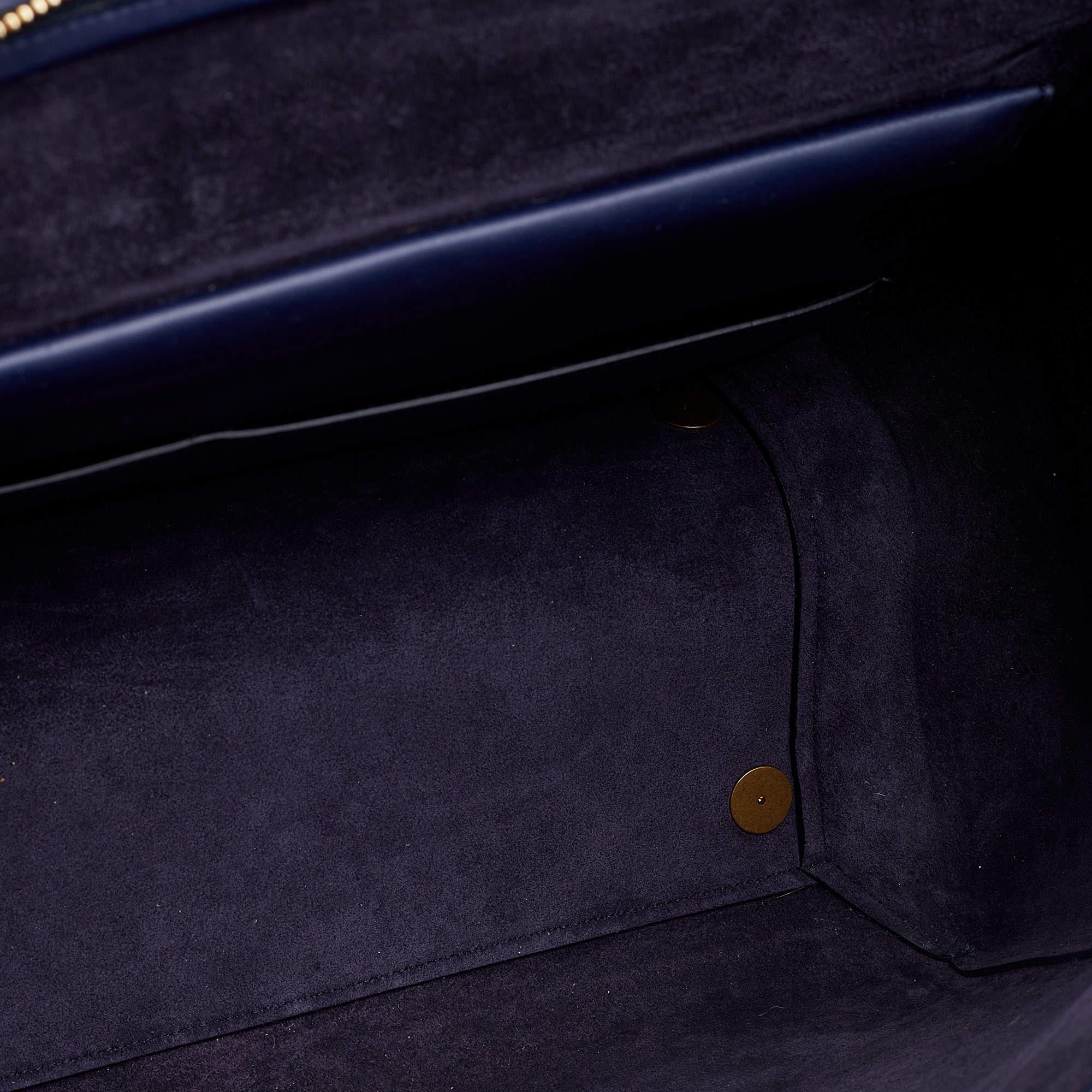Celine Navy Blue Leather Mini Belt Top Handle Bag 5