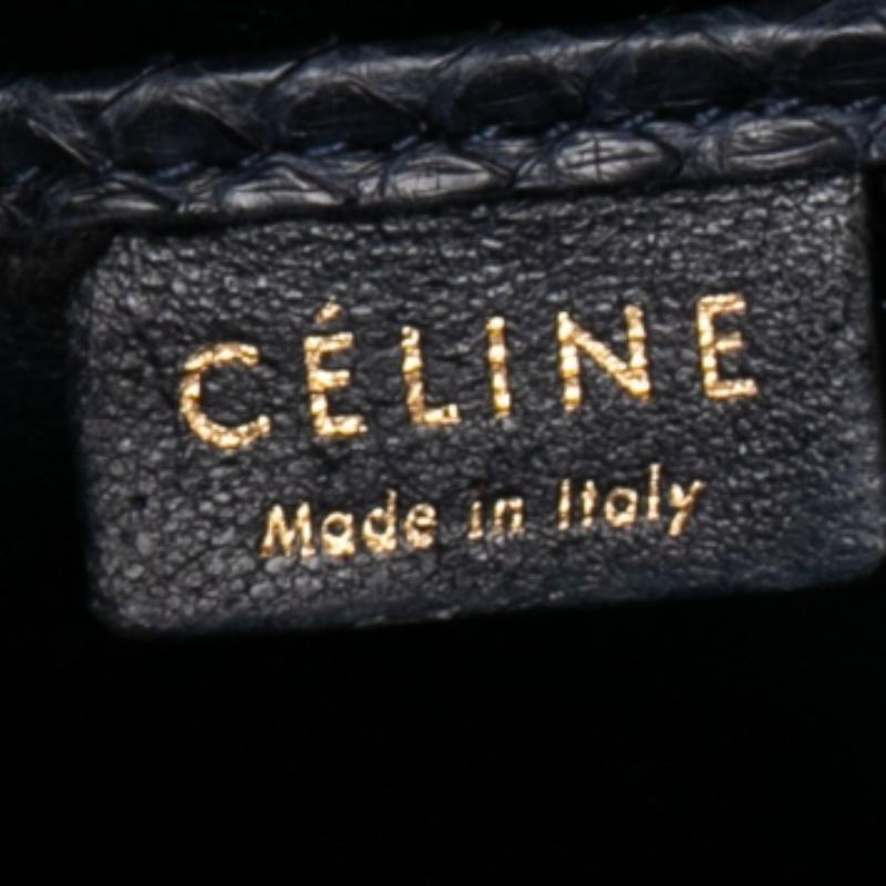 Céline Bolso Nano de Pitón Azul Marino 2