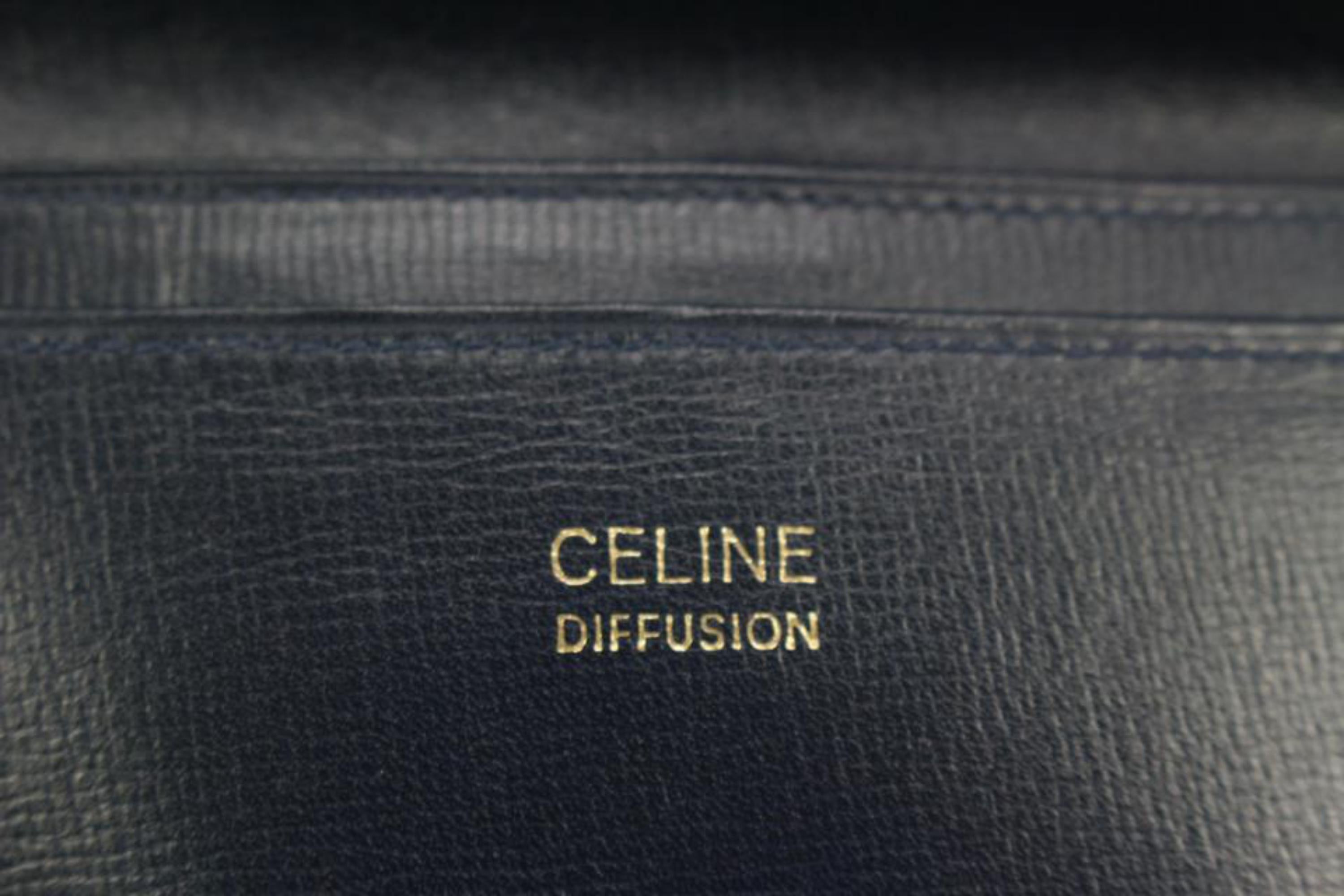 Céline Navy C Monogram Logo Flap Wallet45ce13 7