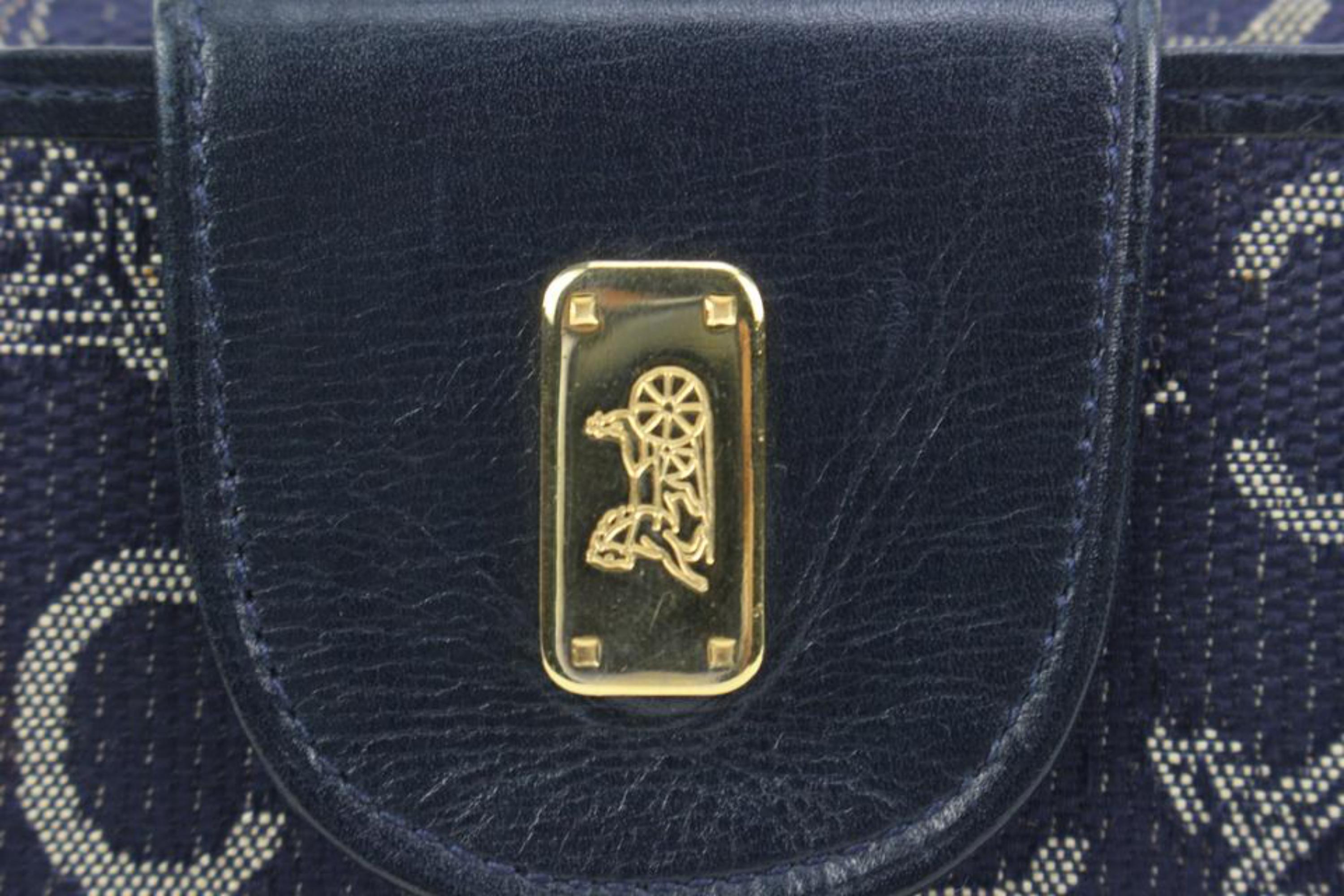 Céline Navy C Monogram Logo Flap Wallet45ce13 1