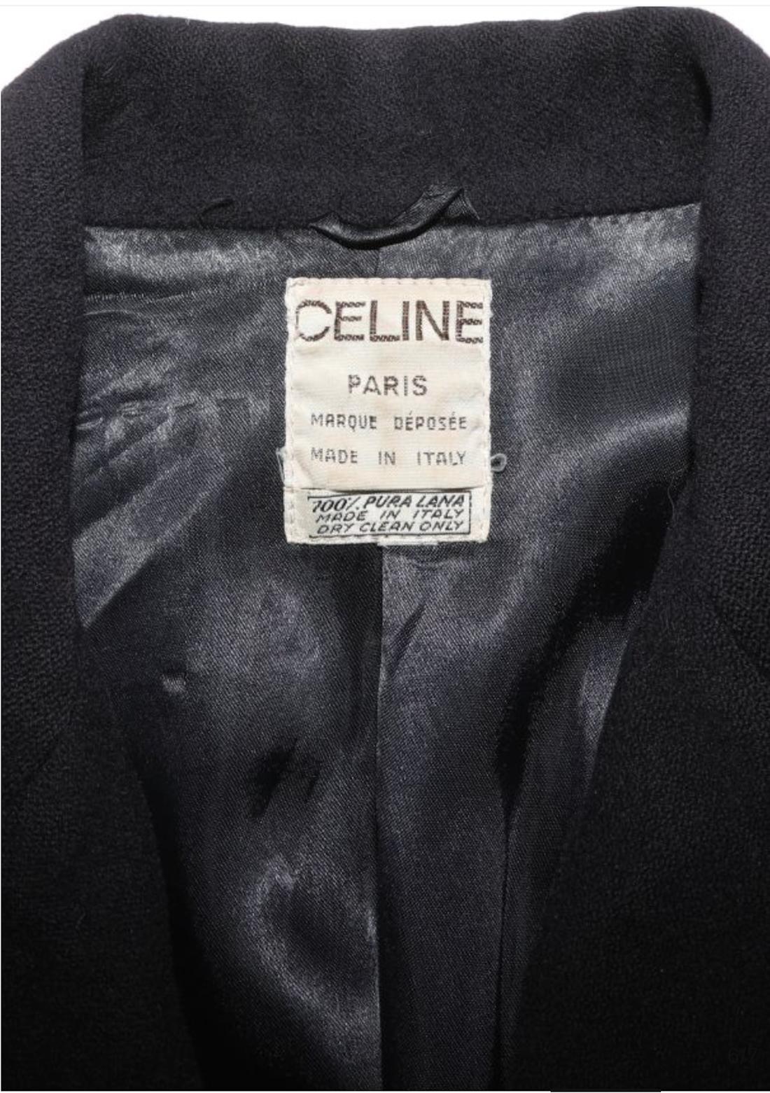 Donna Celine Cappotto in lana doppio petto raro in Celine in vendita