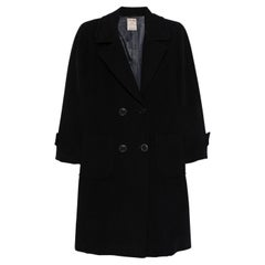 Celine Navy Double Breasted Rare Vicuna Wool Coat