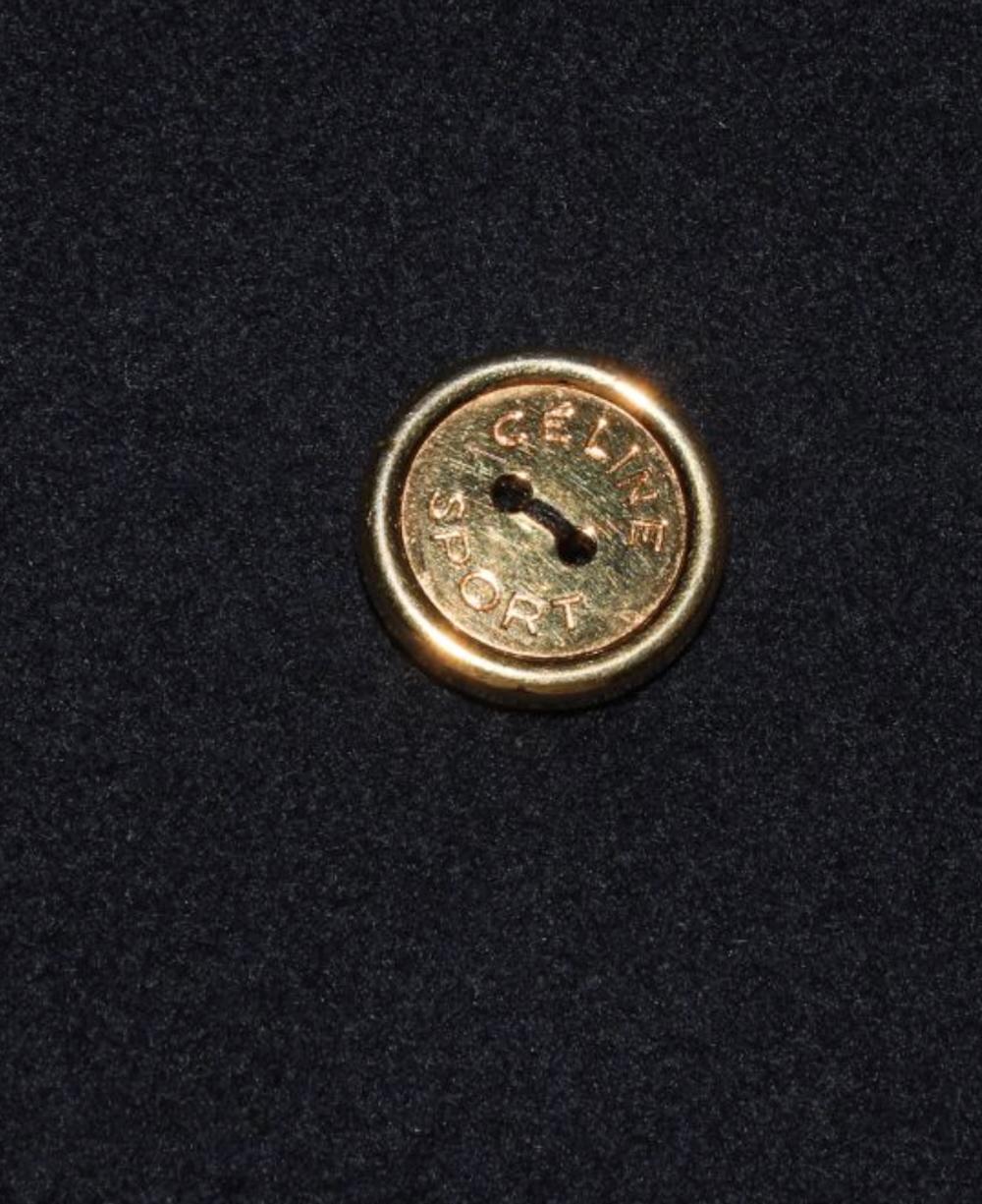 Donna Celine Navy Felted Oversized Wool Cashmere Coat in vendita