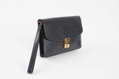 Celine Navy leather Clutch Bag
