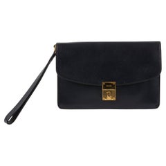 Celine Navy leather Clutch Bag