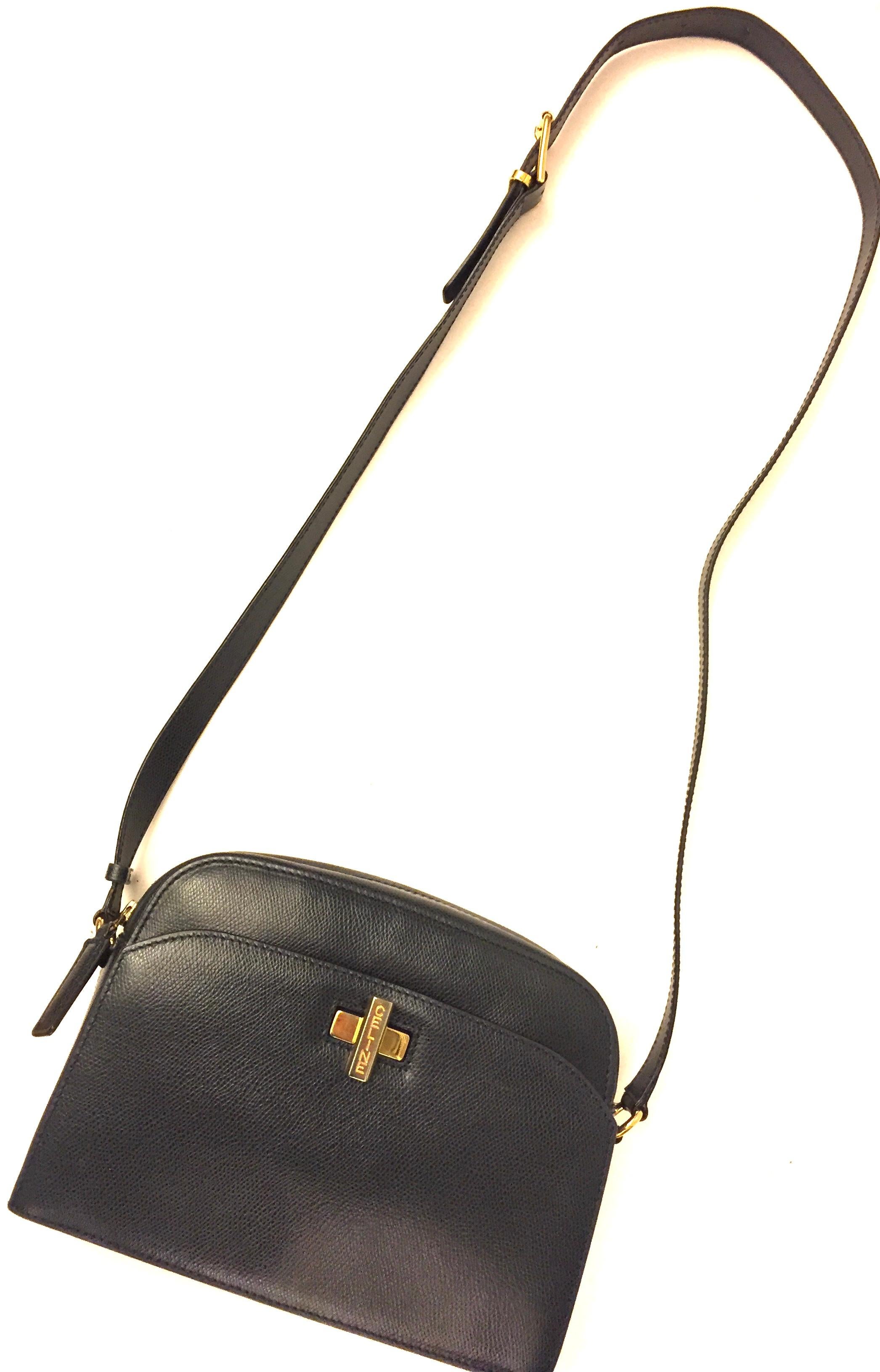 Black Celine navy shoulder bag