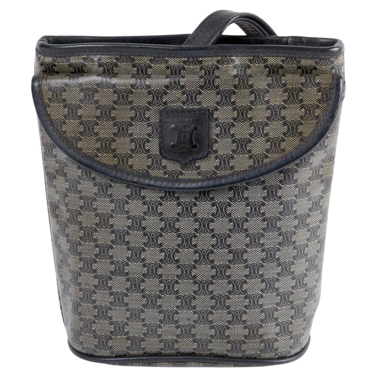 Celine Navy Triomphe Top Handle Bag