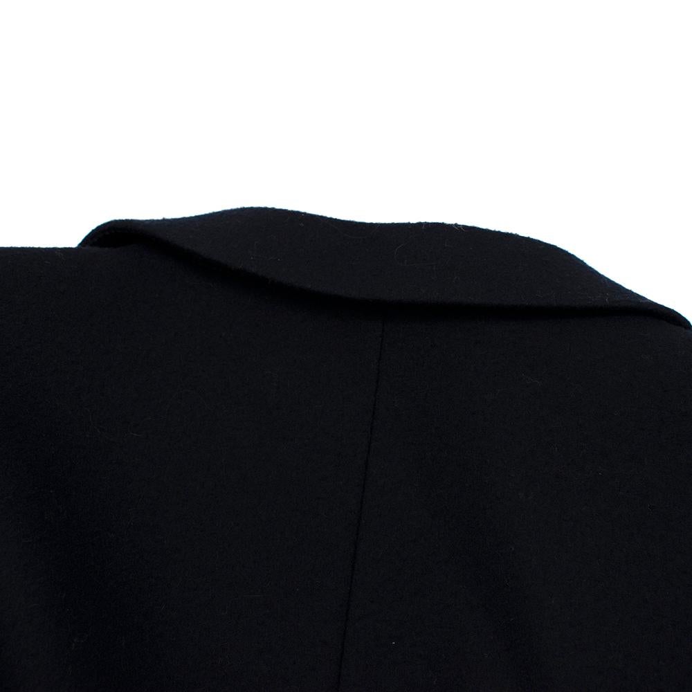 Black  Celine Navy Wool Faux Pearl Blazer - Size US 6 For Sale
