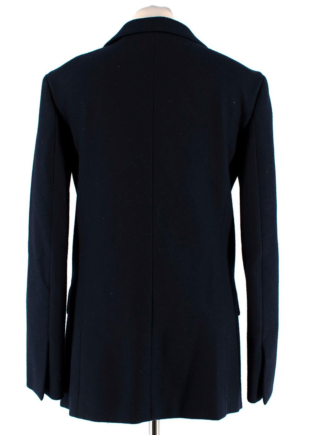 Celine by Phoebe Philo Blazer aus Wolle mit Perlenbesatz (Schwarz)