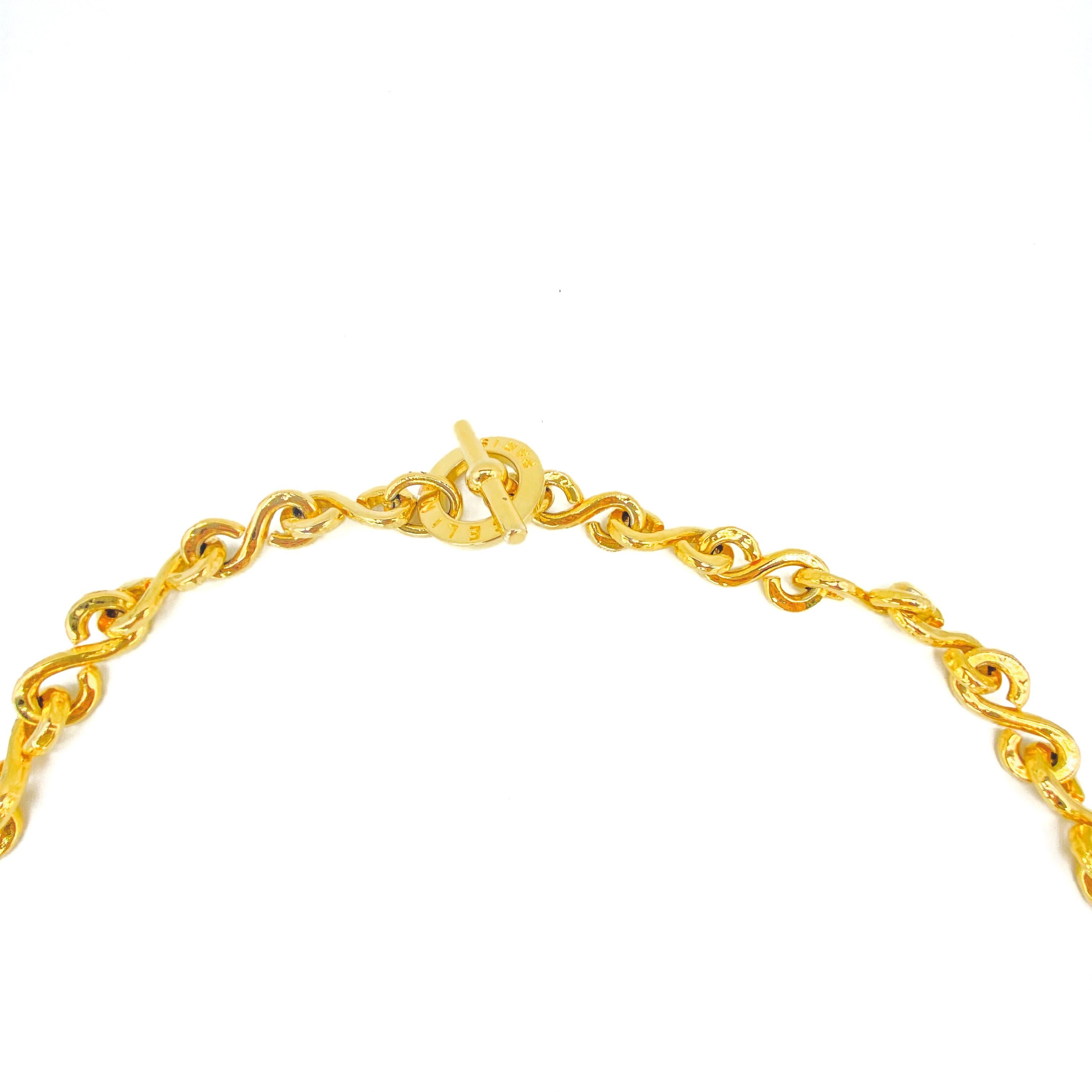 CELINE Necklace Vintage 1990s Long Chain 4