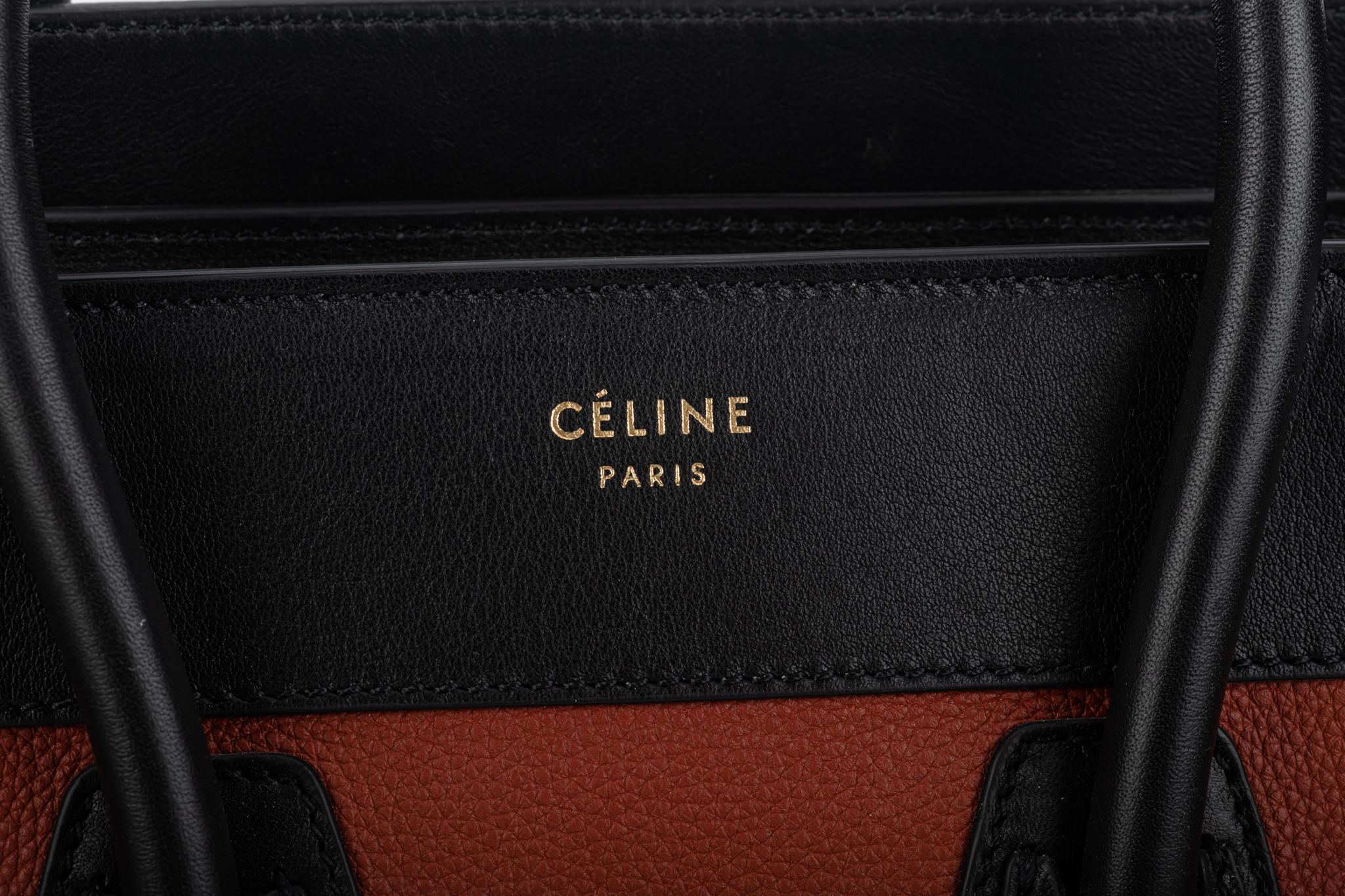 Celine New Bicolor Micro Luggage Bag For Sale 5