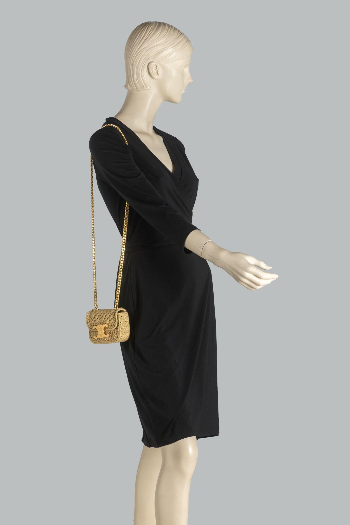 Celine New Claude Shoulder Bag in Raffia 7