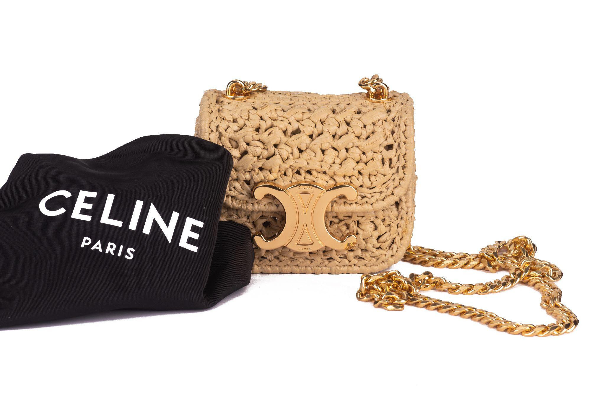 Celine New Claude Shoulder Bag in Raffia 8