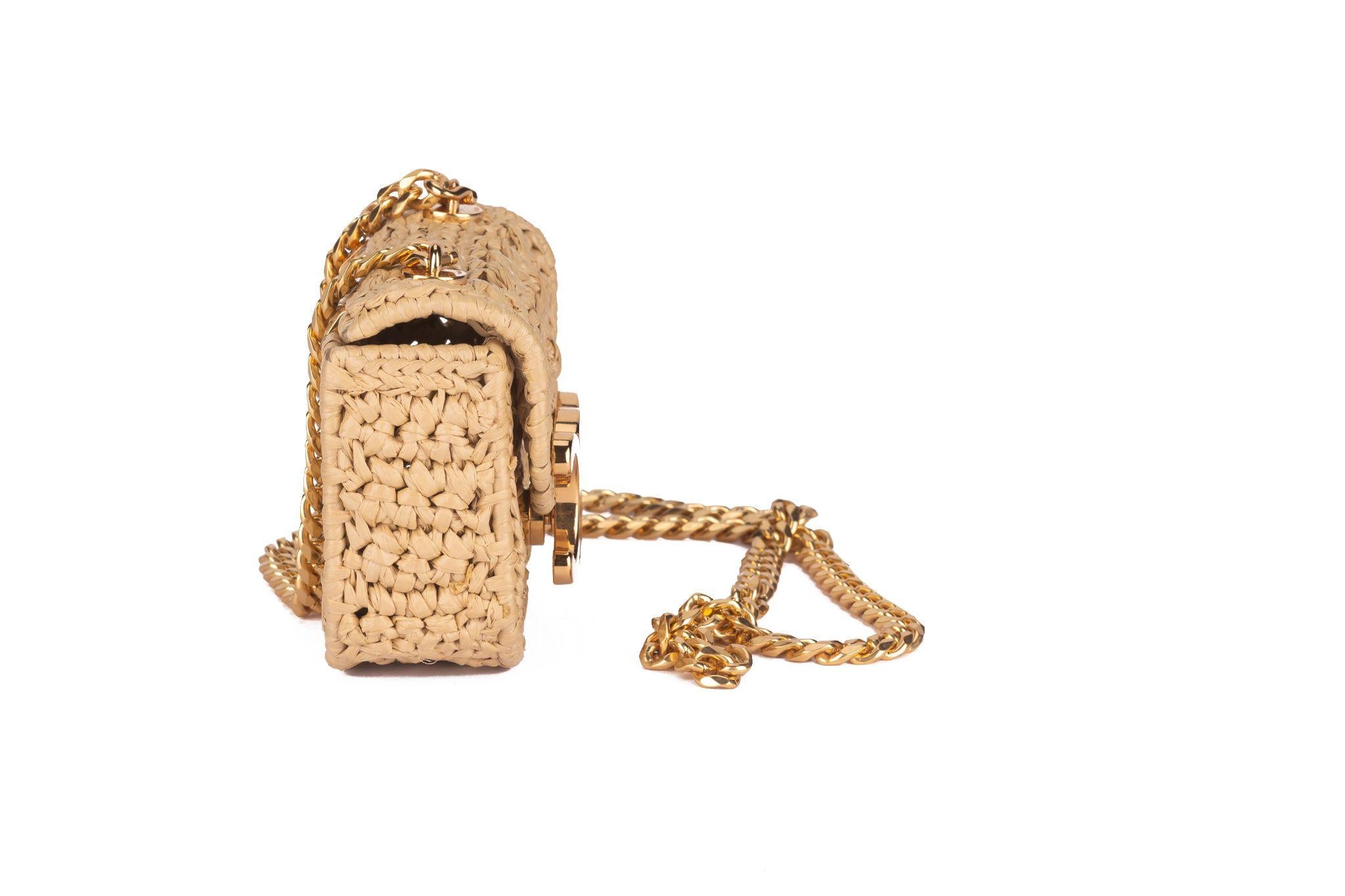 Beige Celine New Claude Shoulder Bag in Raffia