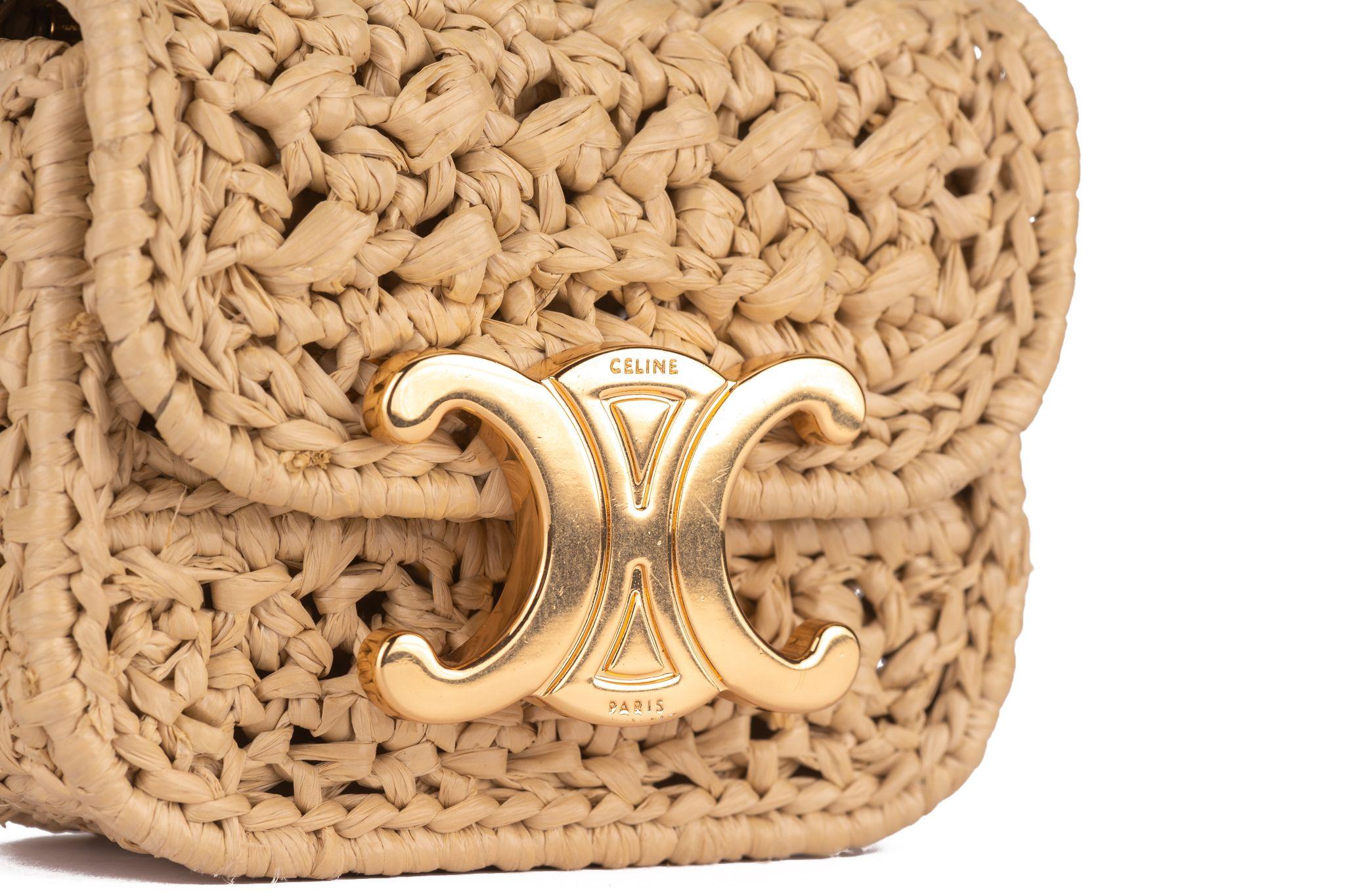 Celine New Claude Shoulder Bag in Raffia 1