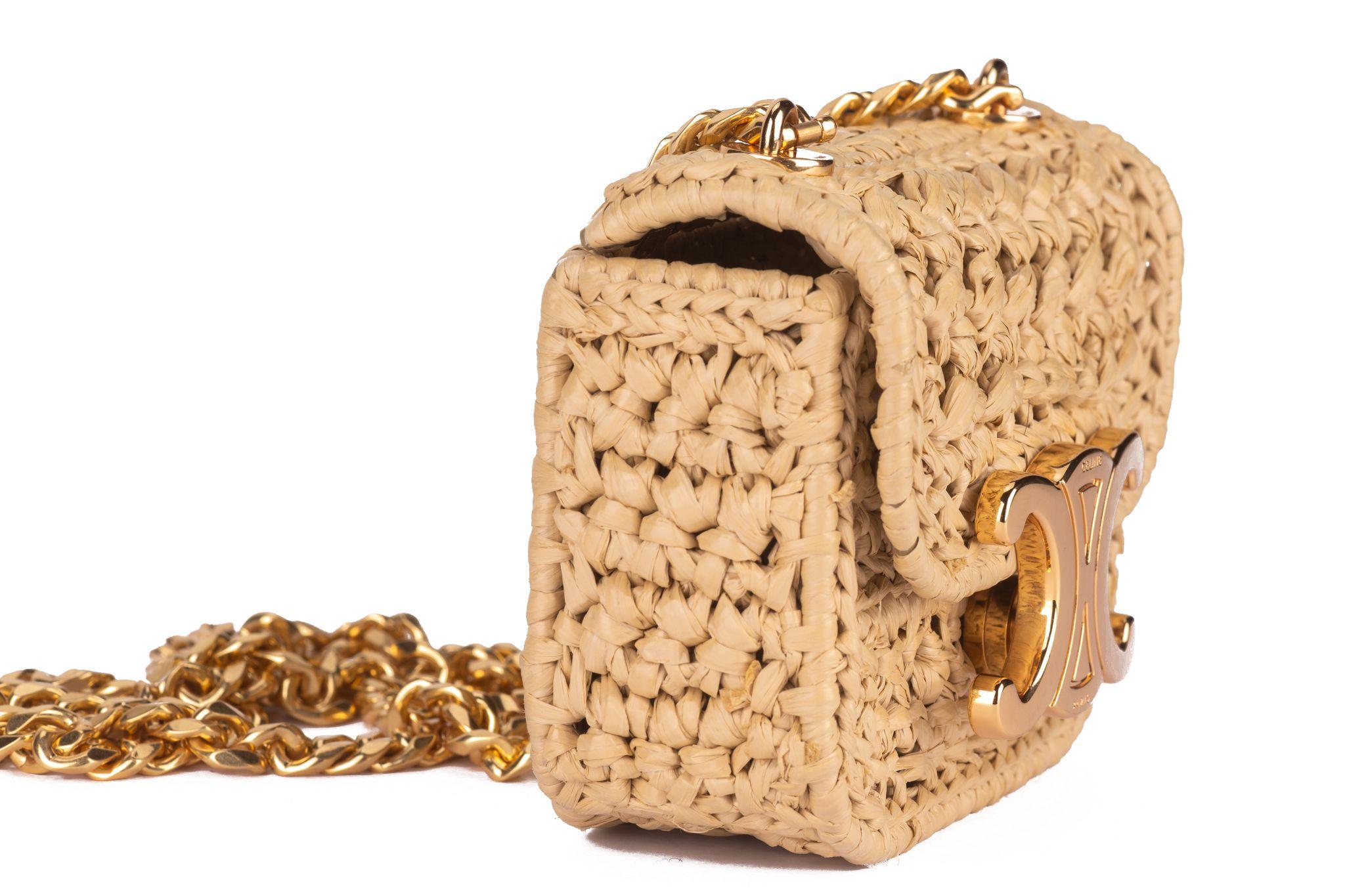 Celine New Claude Shoulder Bag in Raffia 2