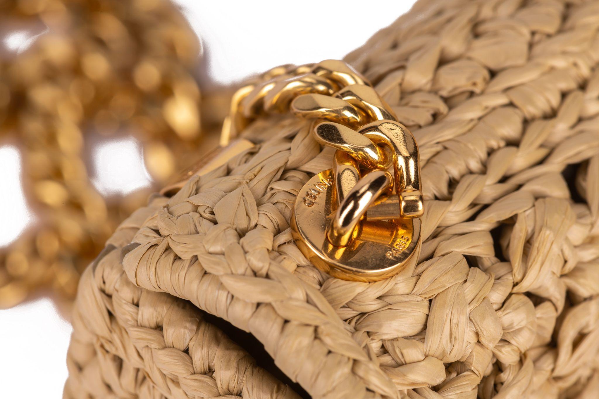 Celine New Claude Shoulder Bag in Raffia 3