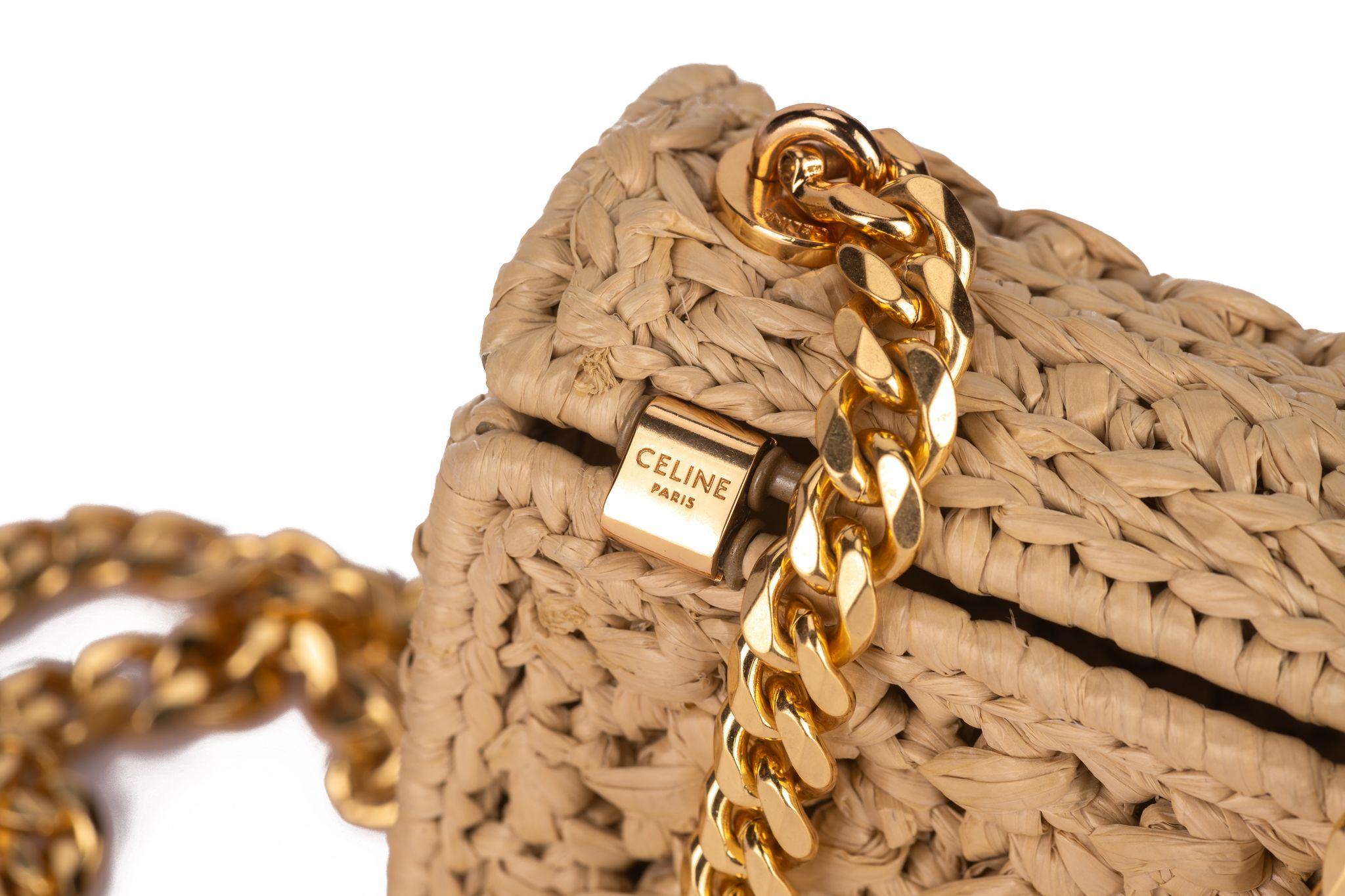 Celine New Claude Shoulder Bag in Raffia 4