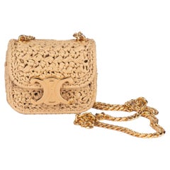 Celine New Claude Shoulder Bag in Raffia
