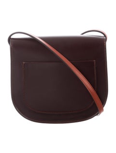 Celine NEW Phoebe Philo Brown Leather Gold Small Saddle Flap Shoulder Bag