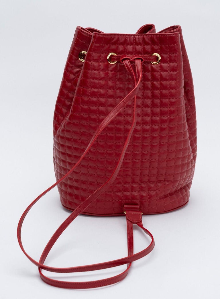 Celine New Red Leather Backpack For Sale at 1stDibs