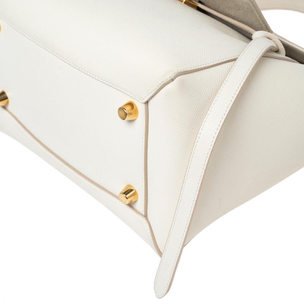 Celine Off White Leather Mini Belt Top Handle Bag 3