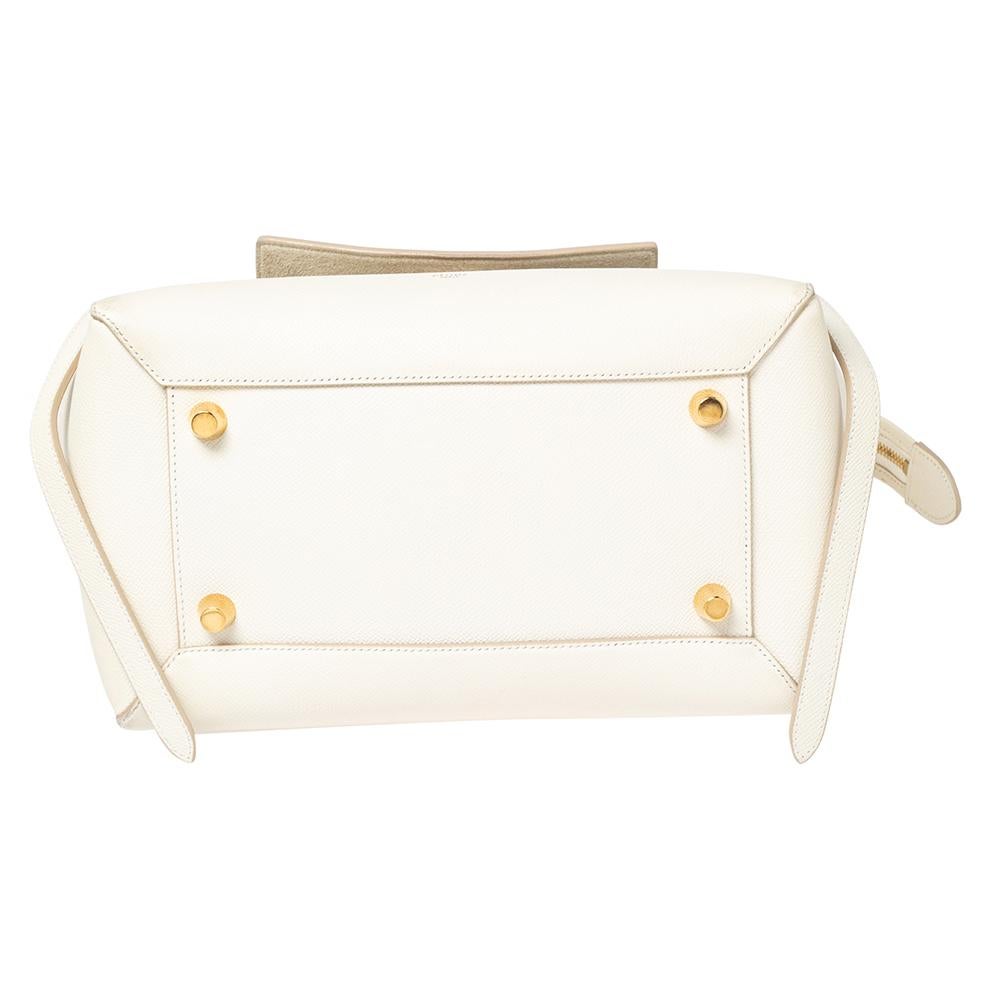 Celine Off White Leather Mini Belt Top Handle Bag 1
