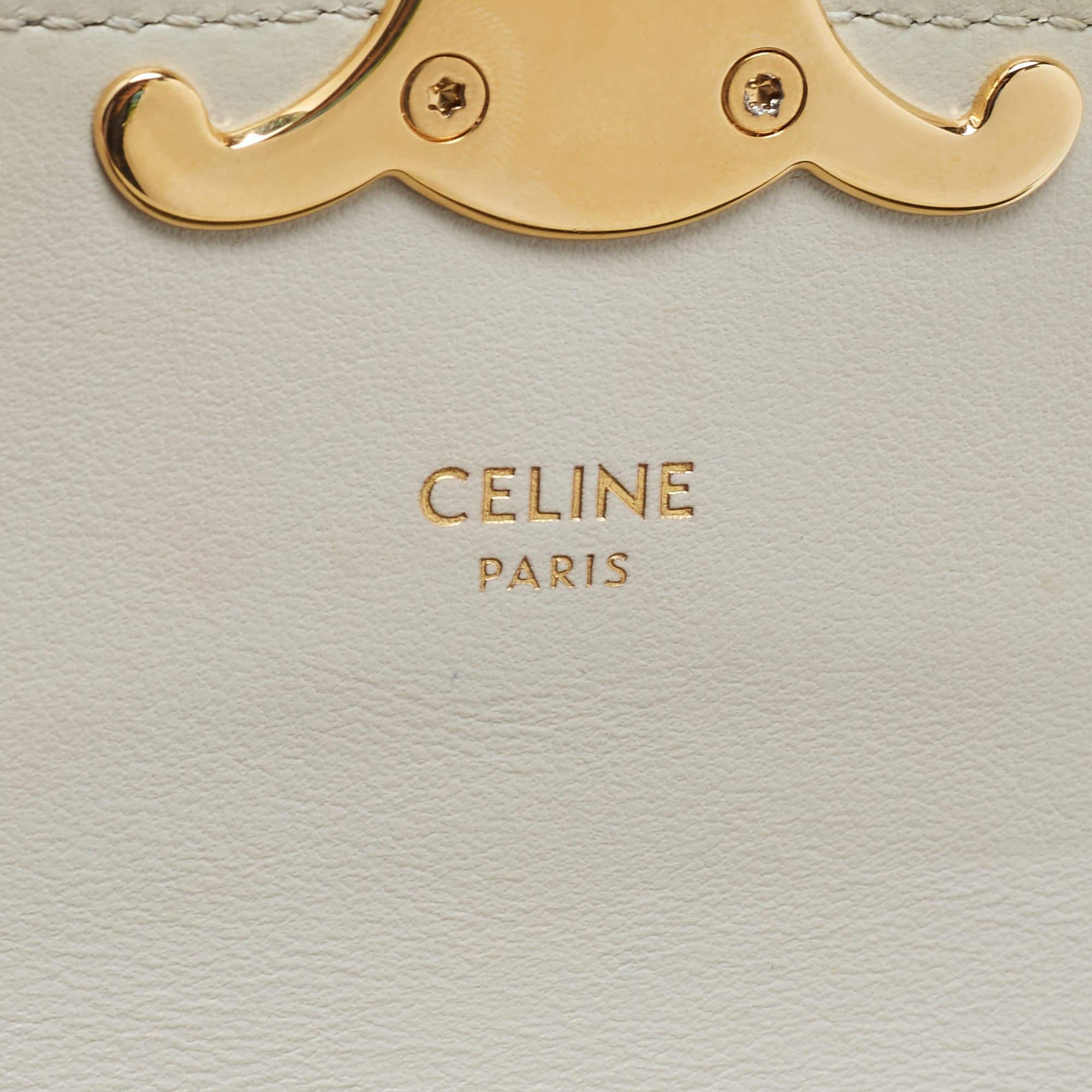 Celine Off-White Leather Mini Claude Shoulder Bag 9