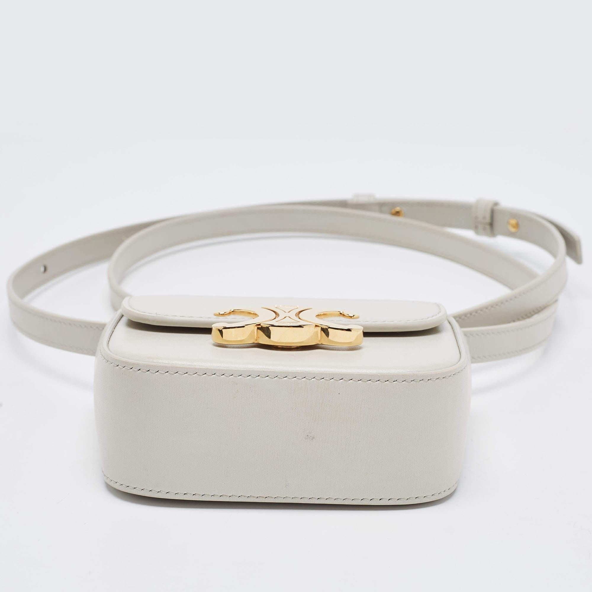 Celine Off-White Leather Mini Claude Shoulder Bag 1