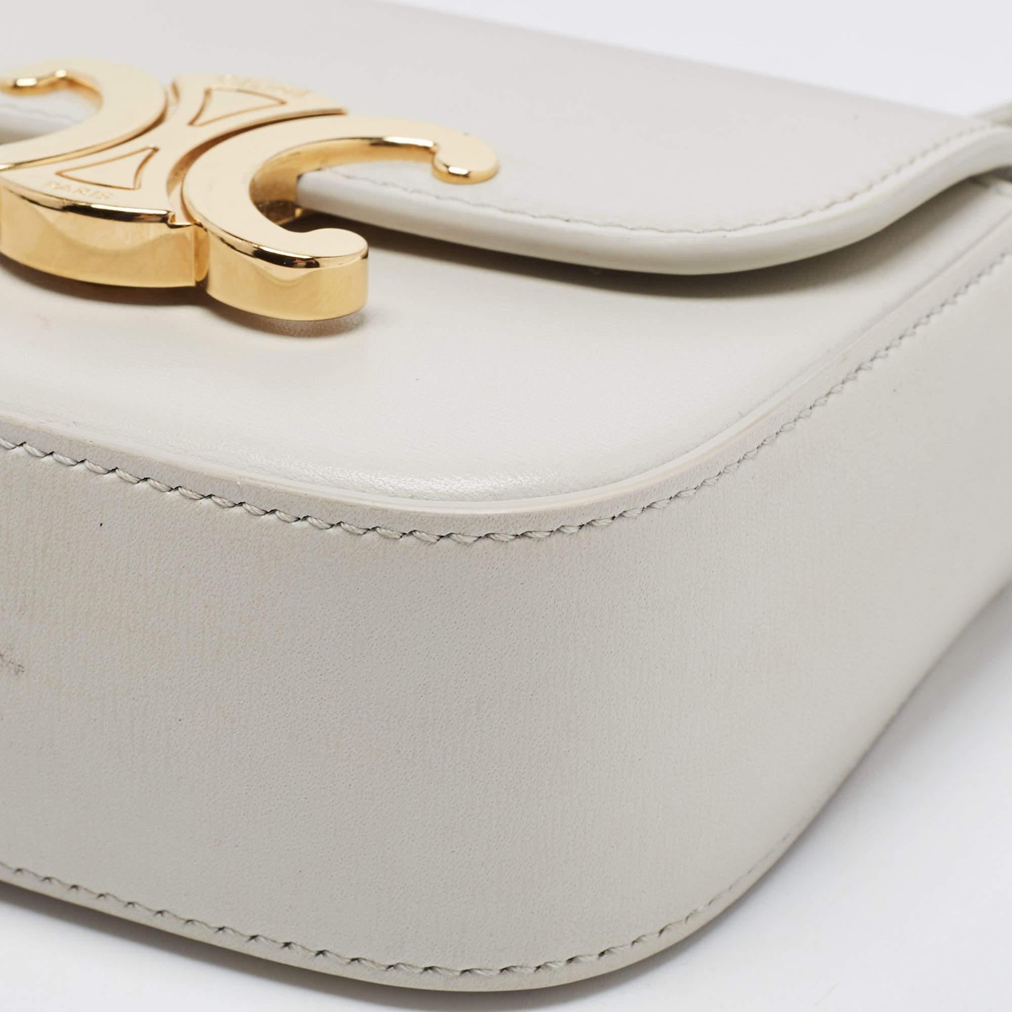 Celine Off-White Leather Mini Claude Shoulder Bag 2
