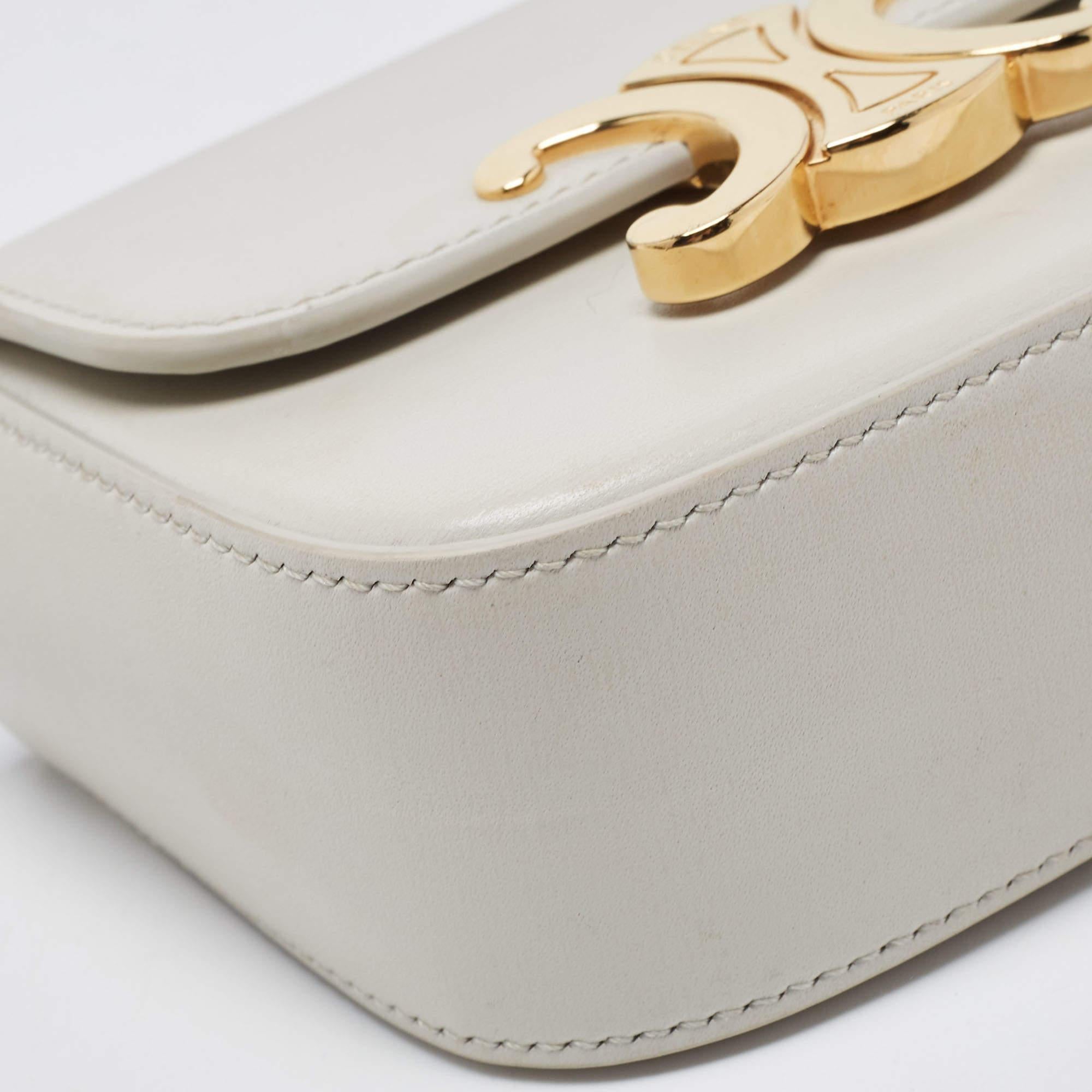 Celine Off-White Leather Mini Claude Shoulder Bag 3
