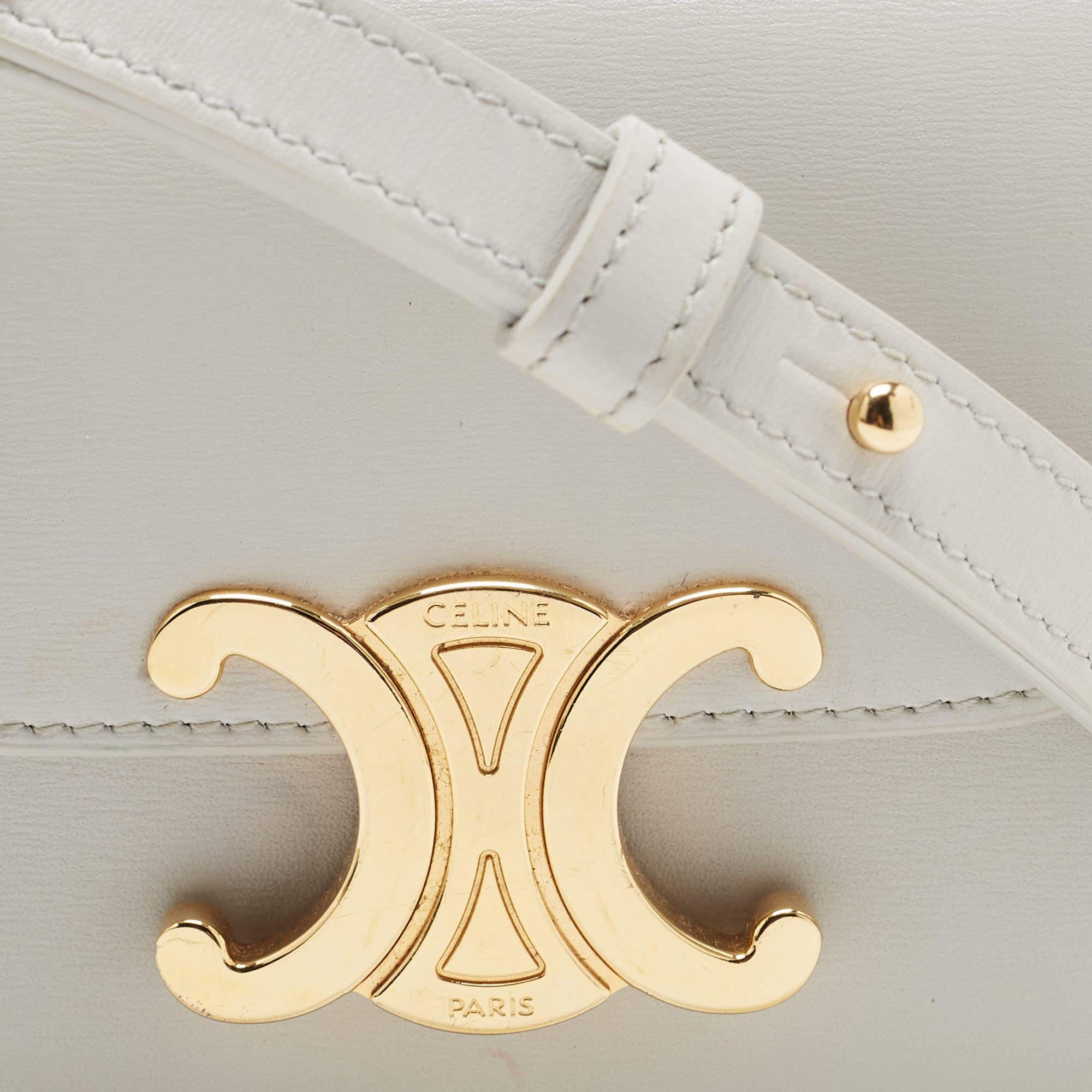 Celine Off-White Leather Mini Claude Shoulder Bag 5