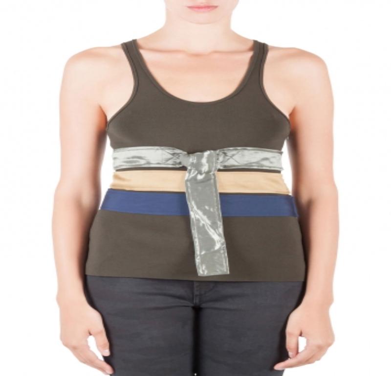 Nero Cintura in raso a maglia Celine Greene & Greene  Canotta Racer Back S in vendita