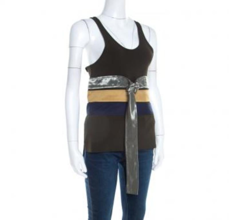 Cintura in raso a maglia Celine Greene & Greene  Canotta Racer Back S in vendita 2