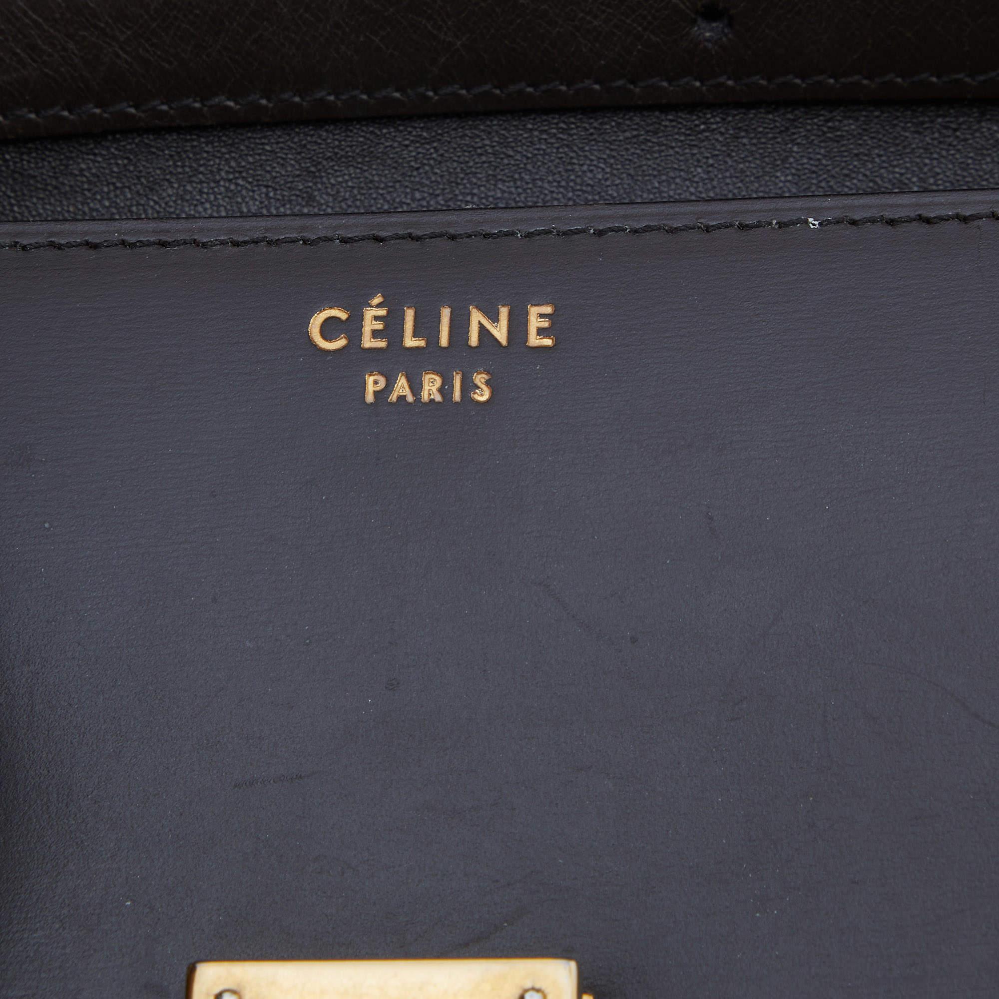 Celine Olive Green Leather Medium Classic Box Shoulder Bag 7