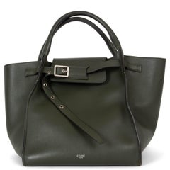 CELINE BIG BAG MEDIUM in pelle liscia verde oliva Tote Bag