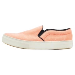 Celine Orange Canvas Slip On Sneakers Size 38
