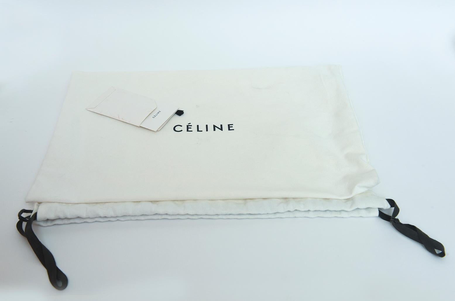 Celine Orange Leather Cabas Tote Bag 5