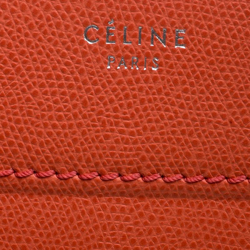 Celine Orange Leather Medium Phantom Luggage Tote 5