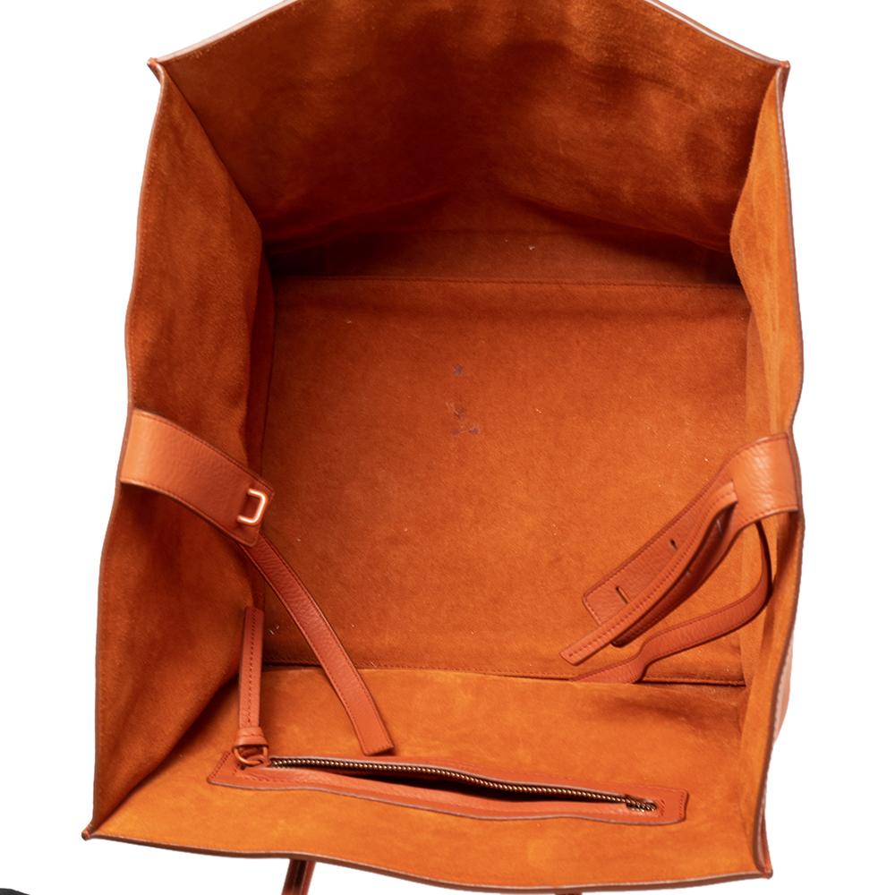 Celine Orange Leather Medium Phantom Luggage Tote 3