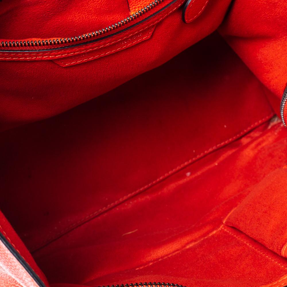 Celine Orange Leather Mini Luggage Tote 5