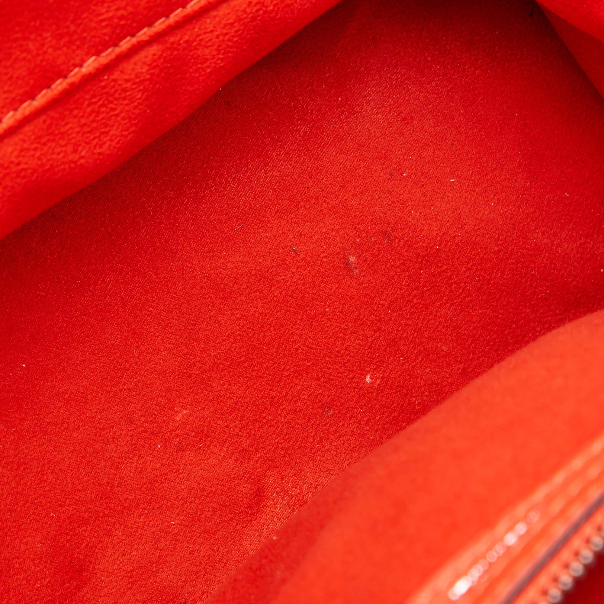 Celine Orange Leather Mini Luggage Tote 8