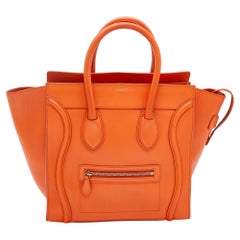 Celine - Mini sac cabas en cuir orange pour bagages